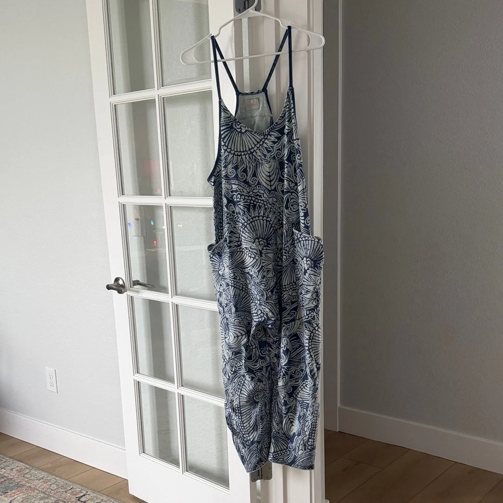 💙Free People Hot Shot Onesie-(Size-Small, Color Printed Blue)💙 - Picture 4 of 6